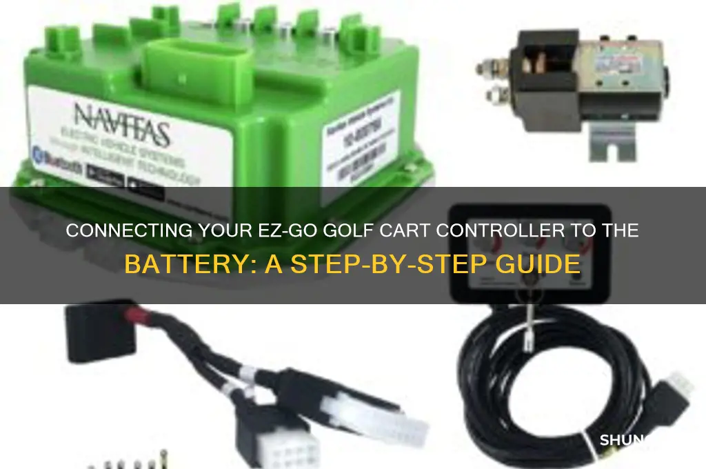 how to connect ez-go golf cart contoller to the battery
