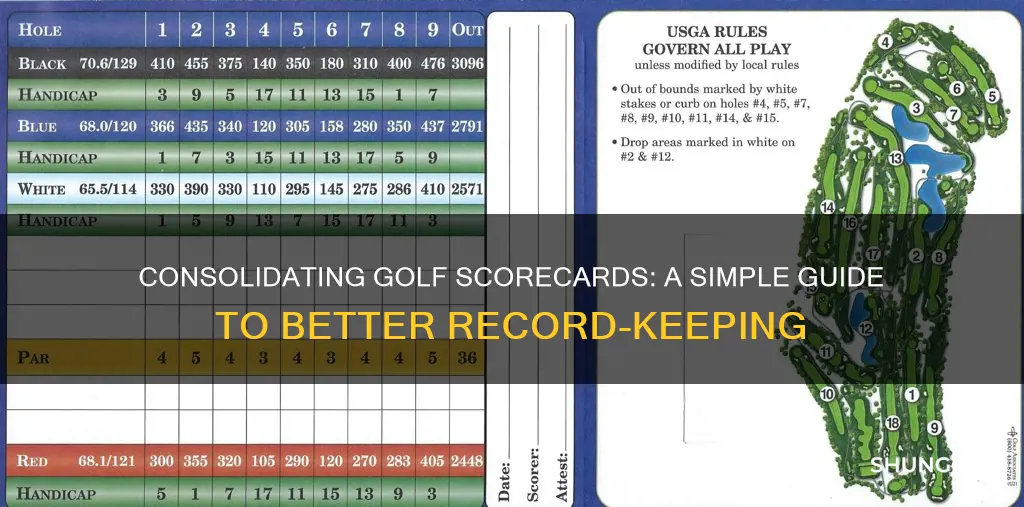 how to consolidate golf scorecards