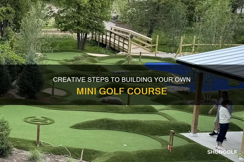 how to construct a mini golf course