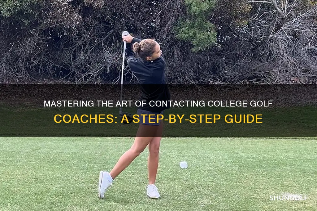 how to contact a college golf coach