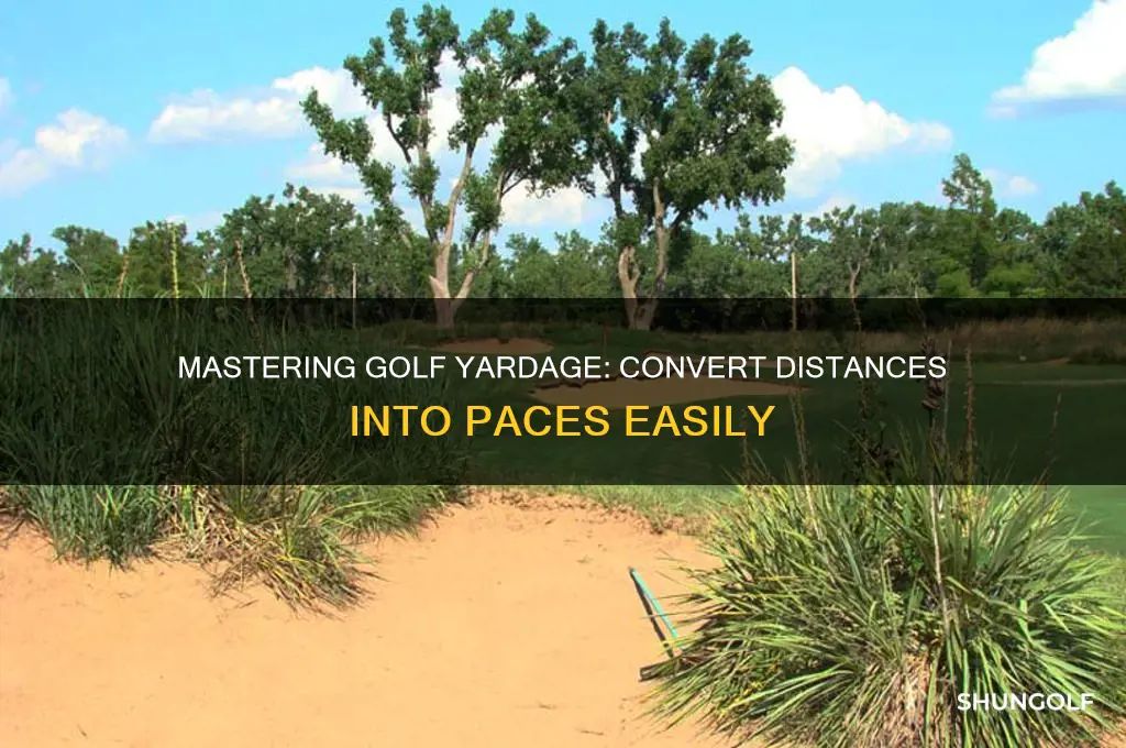 how to convert golf yardage into paces