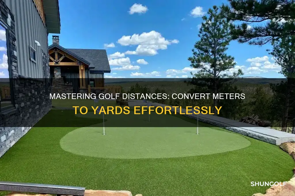 how to convert meters to yards in golf