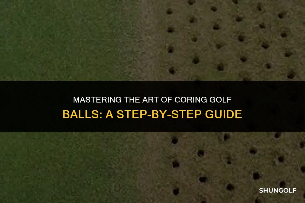 how to core golf ball