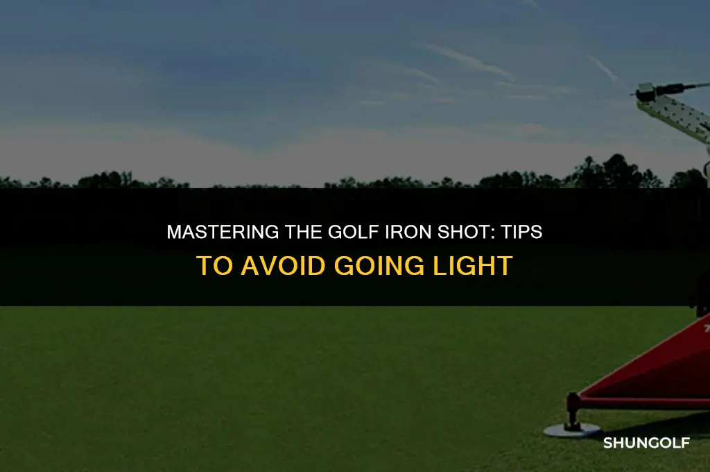 how to correct a golf iron shot that goes light