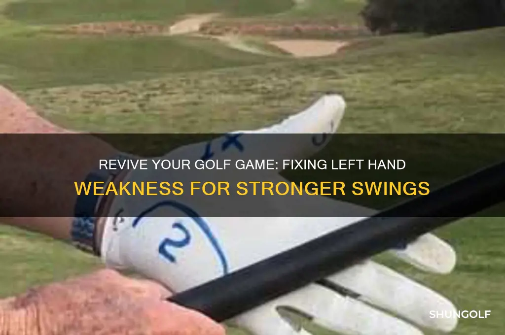how to correct no strength in left hand for golf