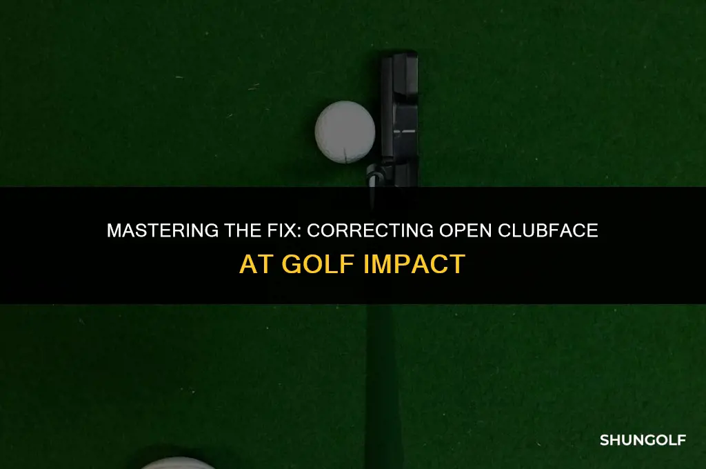 how to correct open clubface at impact of golf ball