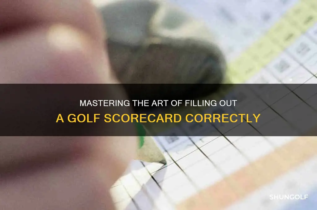 how to correctly fill out a golf scorecard