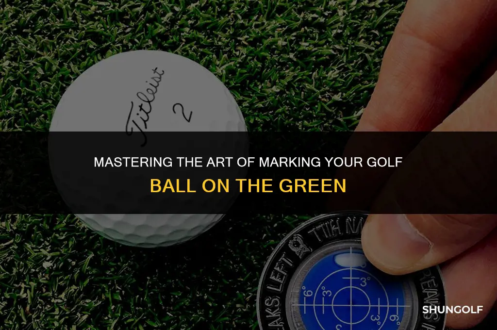 how to correctly mark a golf ball on the green