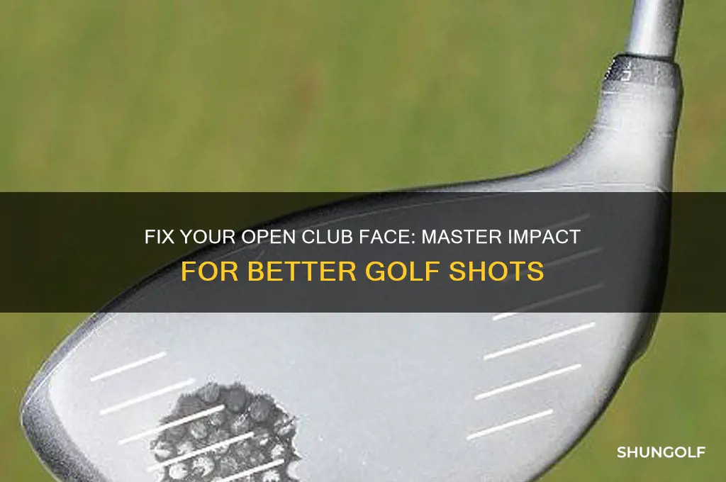 how to correctopen club face at impact of golf ball