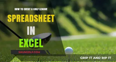 Master Golf League Management: Create an Excel Spreadsheet Effortlessly