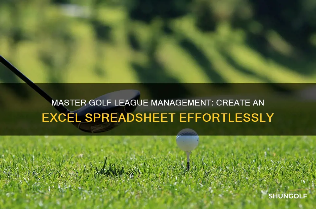 how to creat a golf league spreadsheet in excel