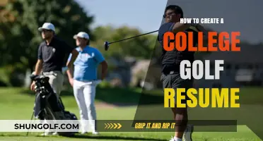 Crafting a Winning College Golf Resume: Tips and Strategies