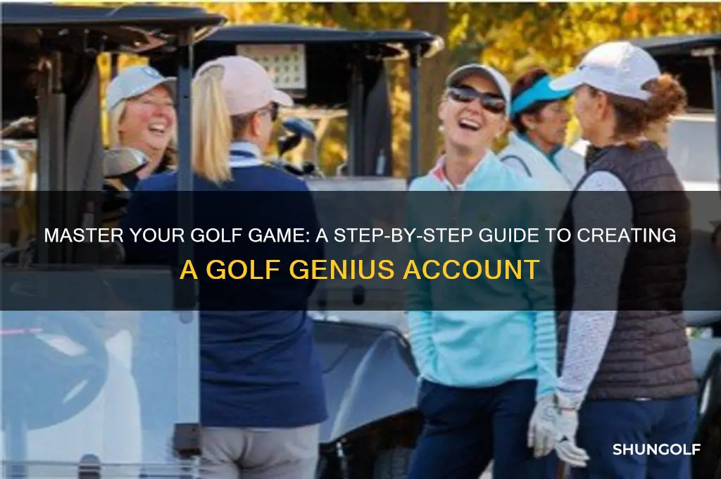 how to create a golf genius account