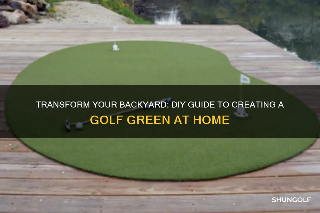 how to create a golf green at home