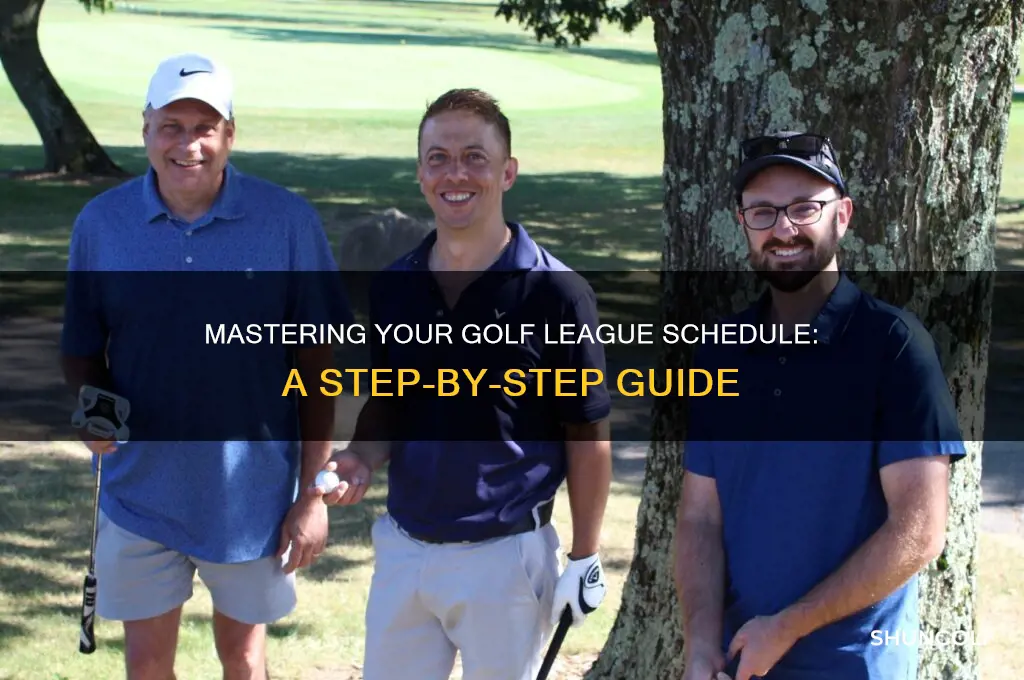 how to create a golf league schedule