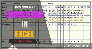 Mastering Excel: Crafting a Professional Golf Scorecard Step-by-Step