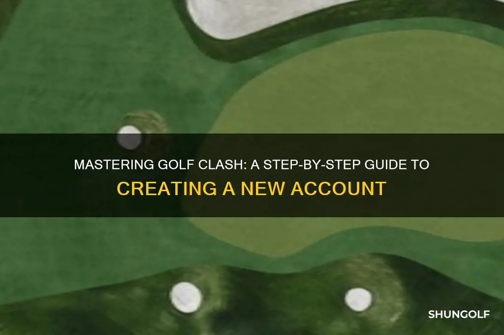 how to create a new golf clash account