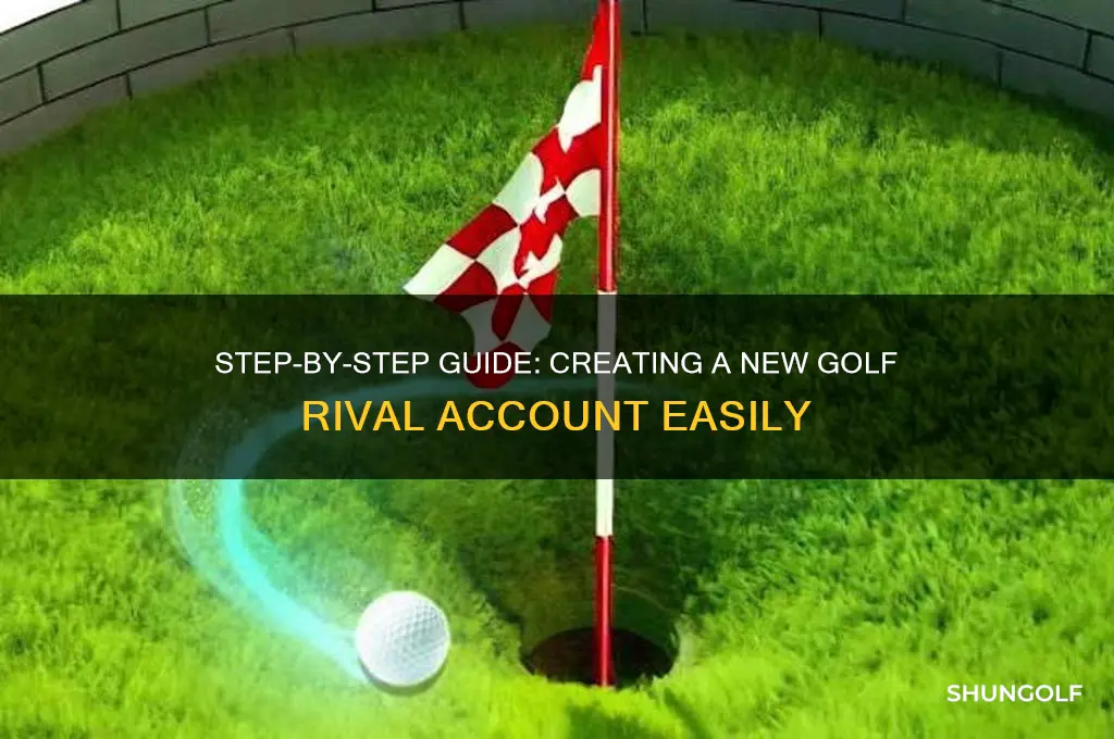 how to create new account for golf rival