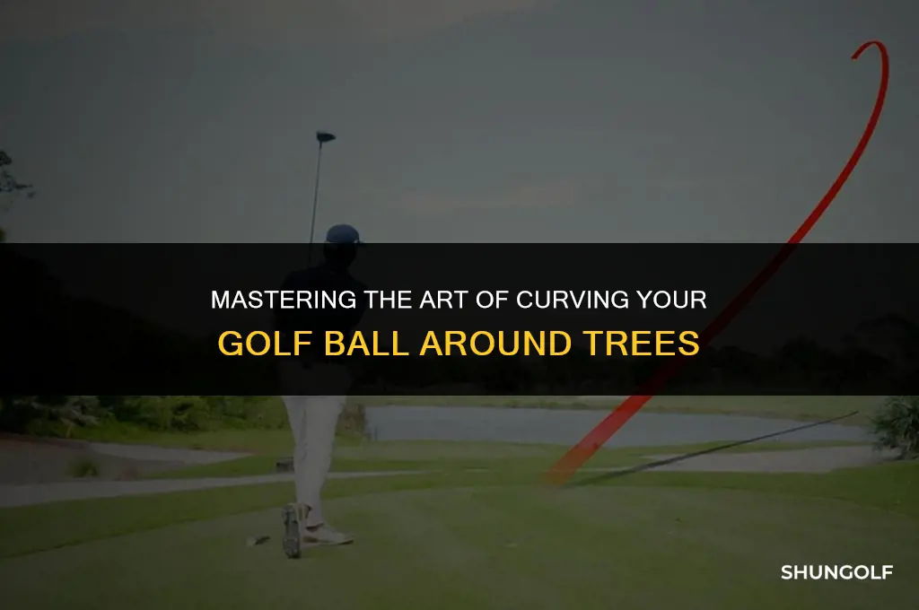 how to curve a golf ball around a tree