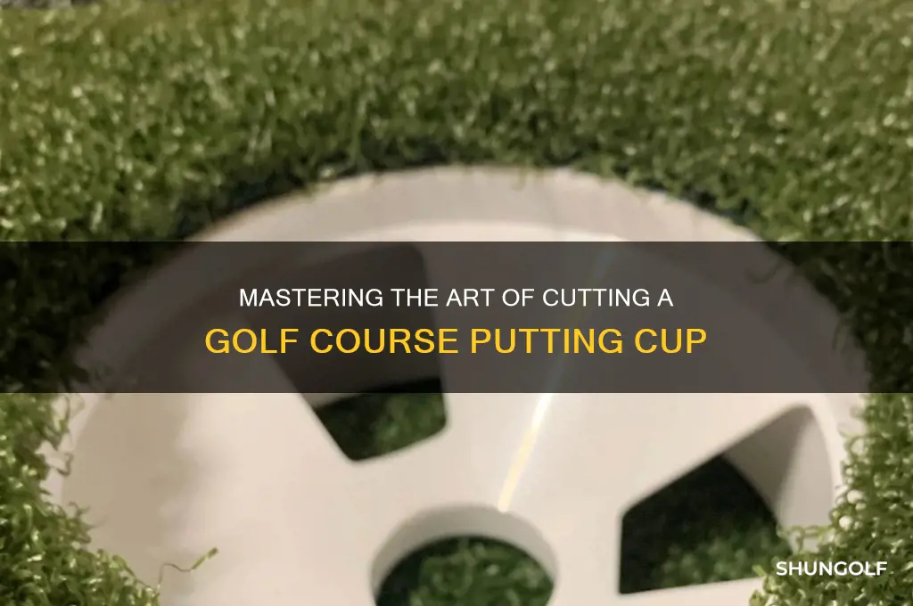 how to cut a golf course putting cup