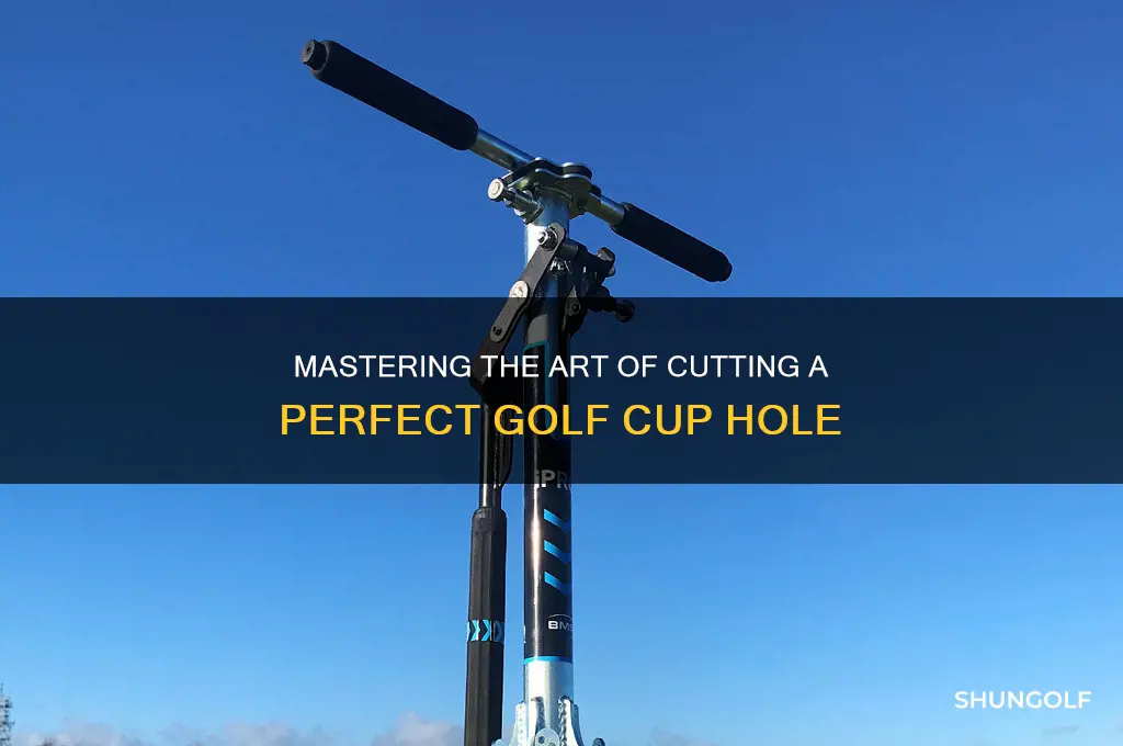 how to cut a golf cup hole