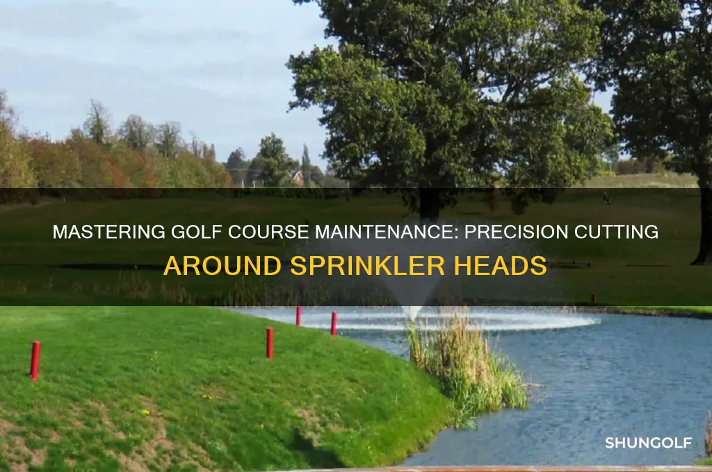 how to cut around golf course sprinkler heads