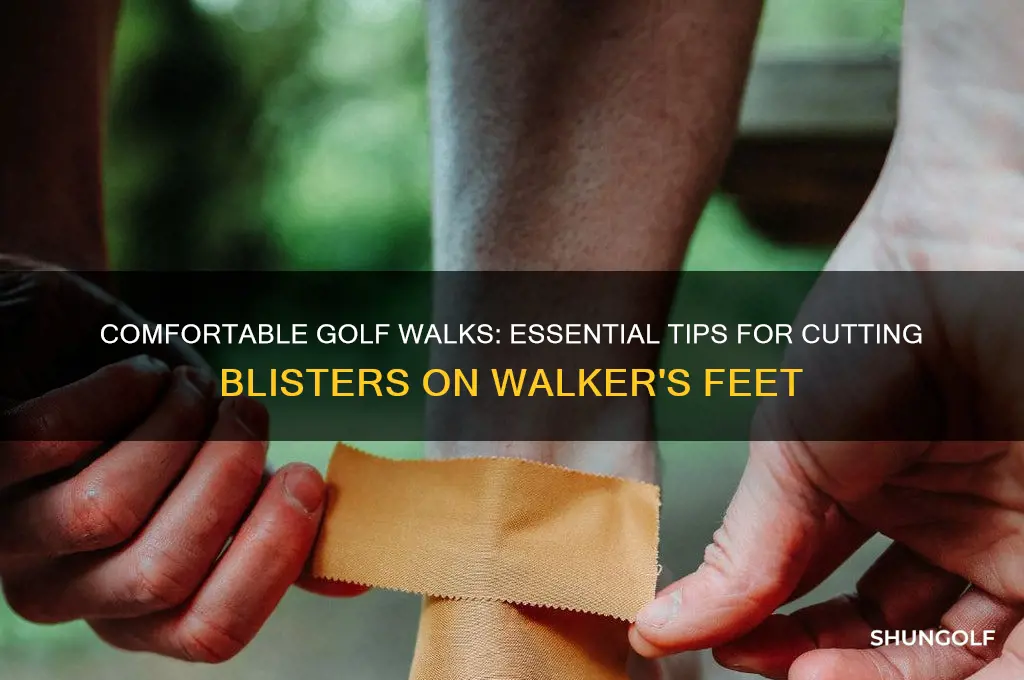 how to cut golf for walkers feet