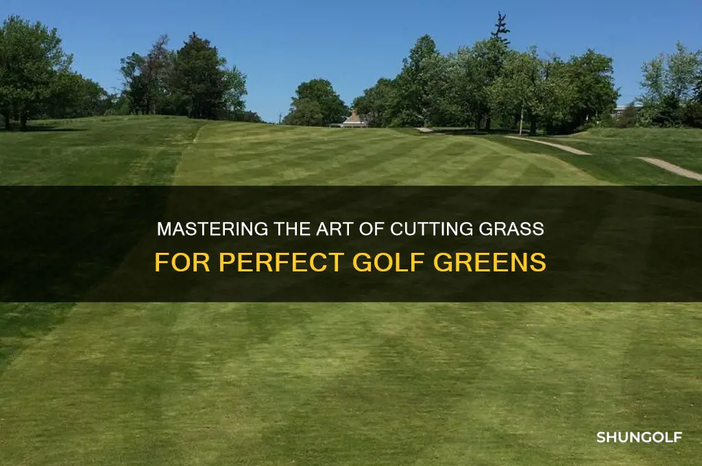 how to cut grass for golf green