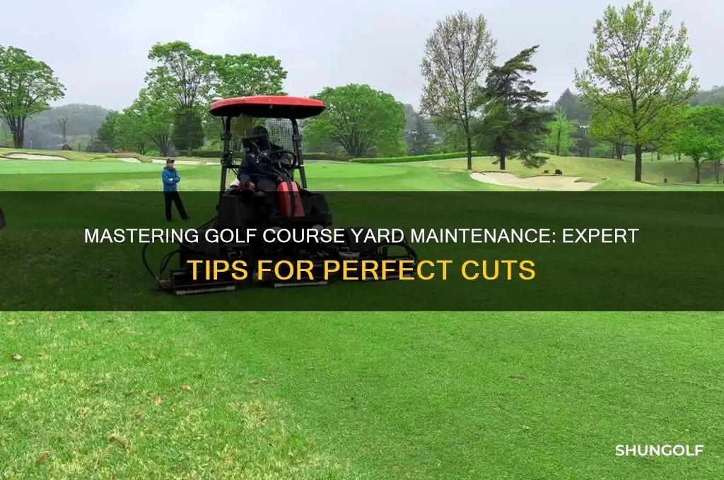 how to cut the yard of a golf course