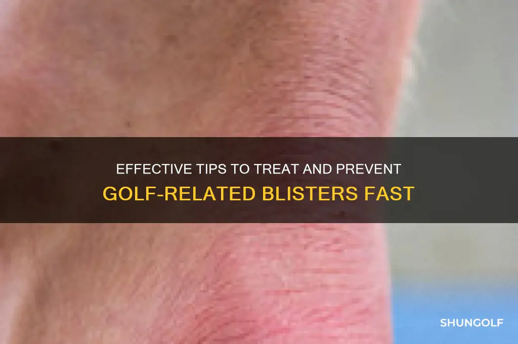 how to deal with blisters from golf