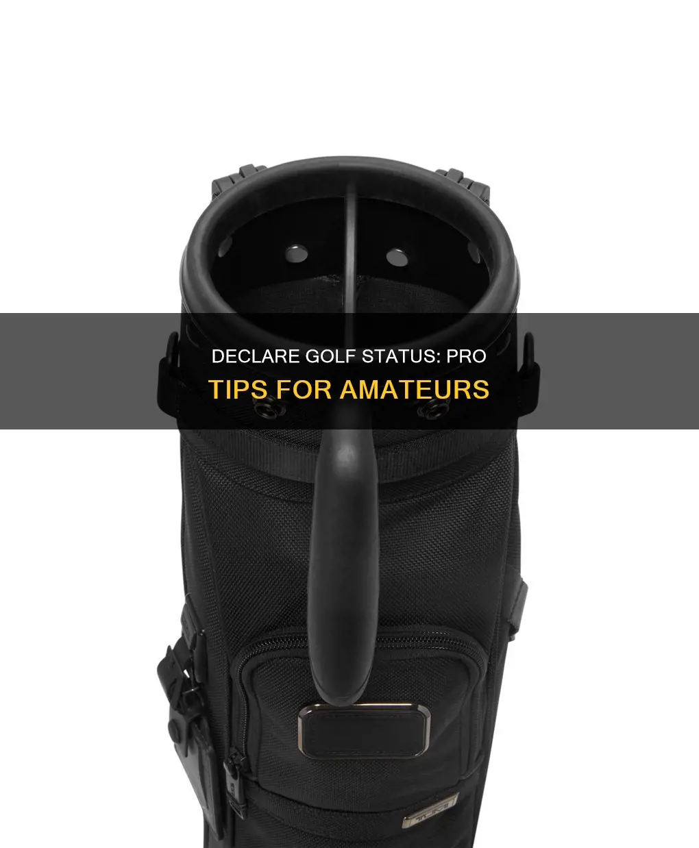 how to declare professional golf status