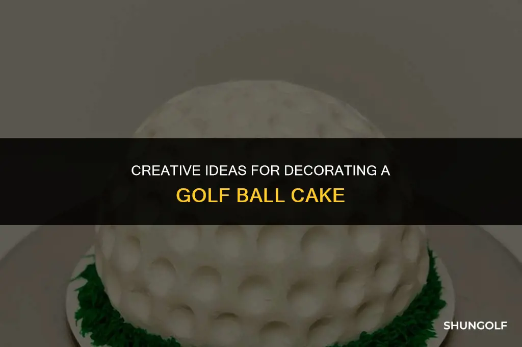 how to decorate a golf ball cake