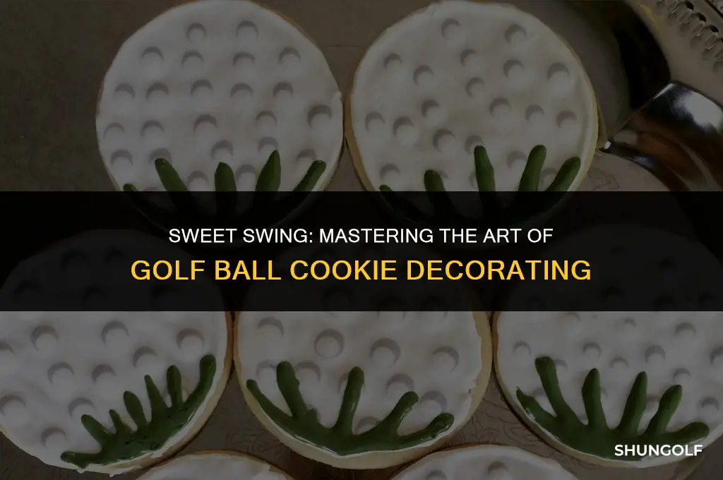 how to decorate a golf ball cookie