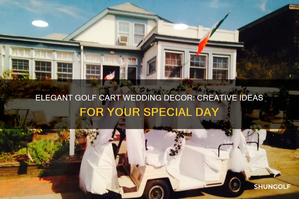 how to decorate a golf cart for a wedding