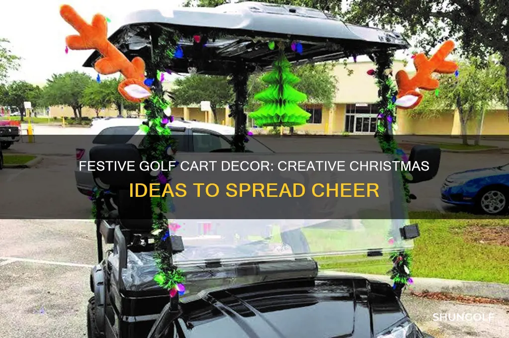 how to decorate a golf cart for christmas