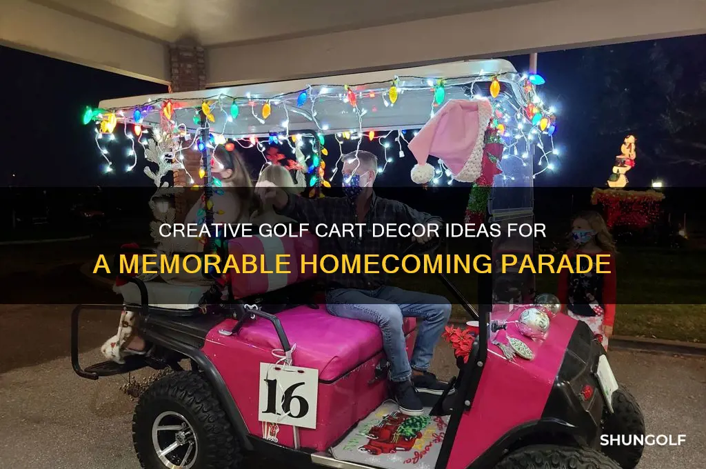 how to decorate a golf cart for homecoming