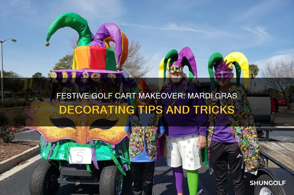 how to decorate a golf cart for mardi gras