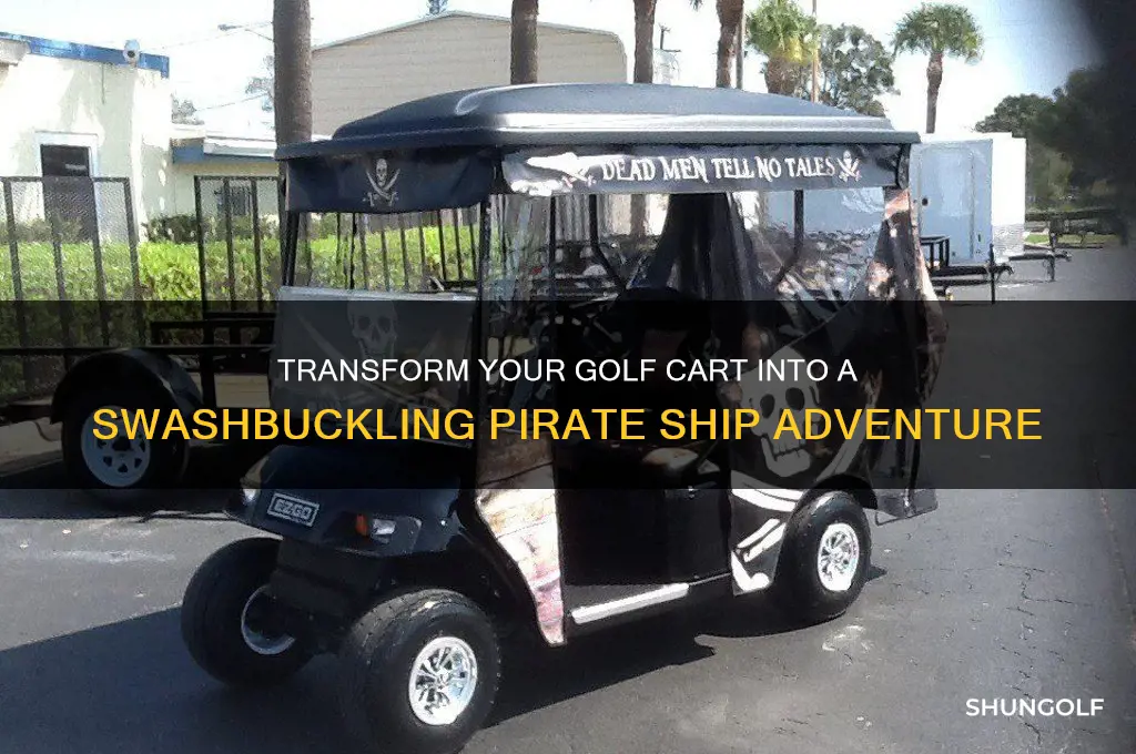how to decorate a golf cart like a pirate ship