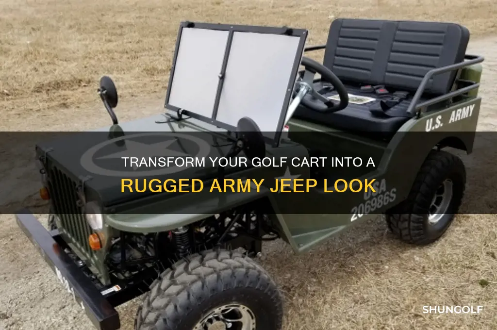 how to decorate a golf cart like an army jeep