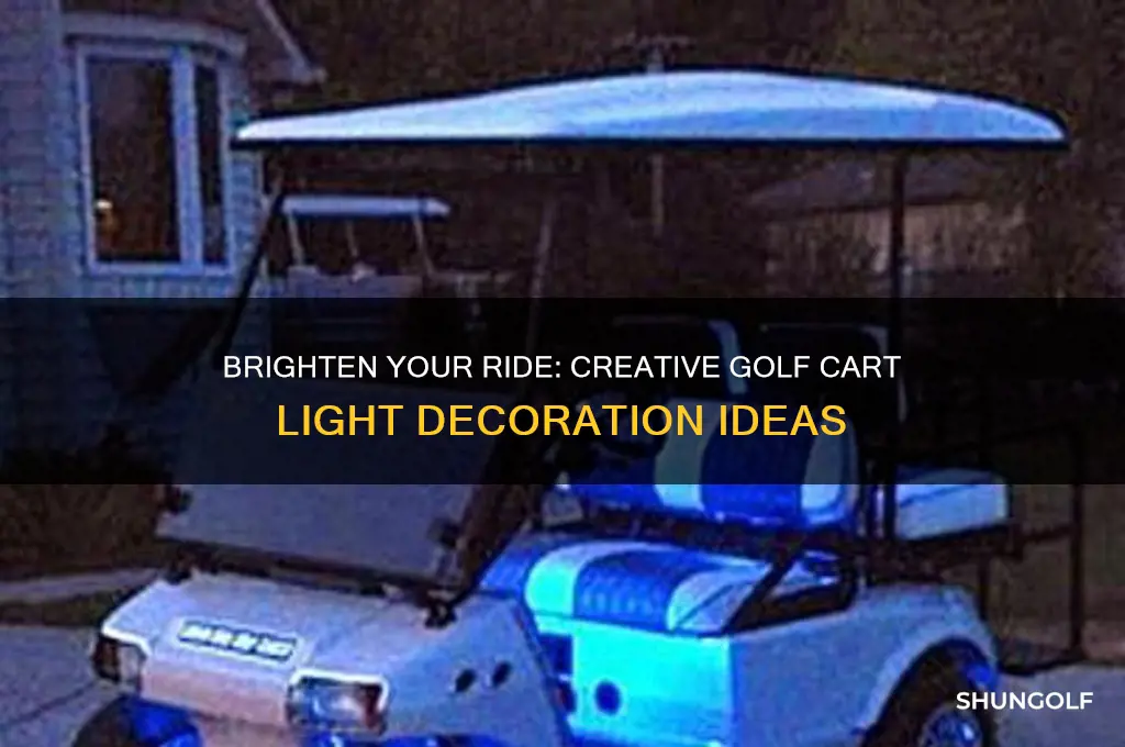 how to decorate a golf cart with lights