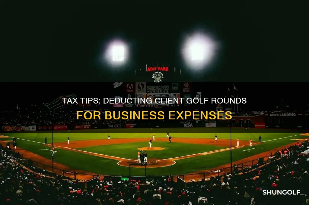 how to deduct golf round paid for clients
