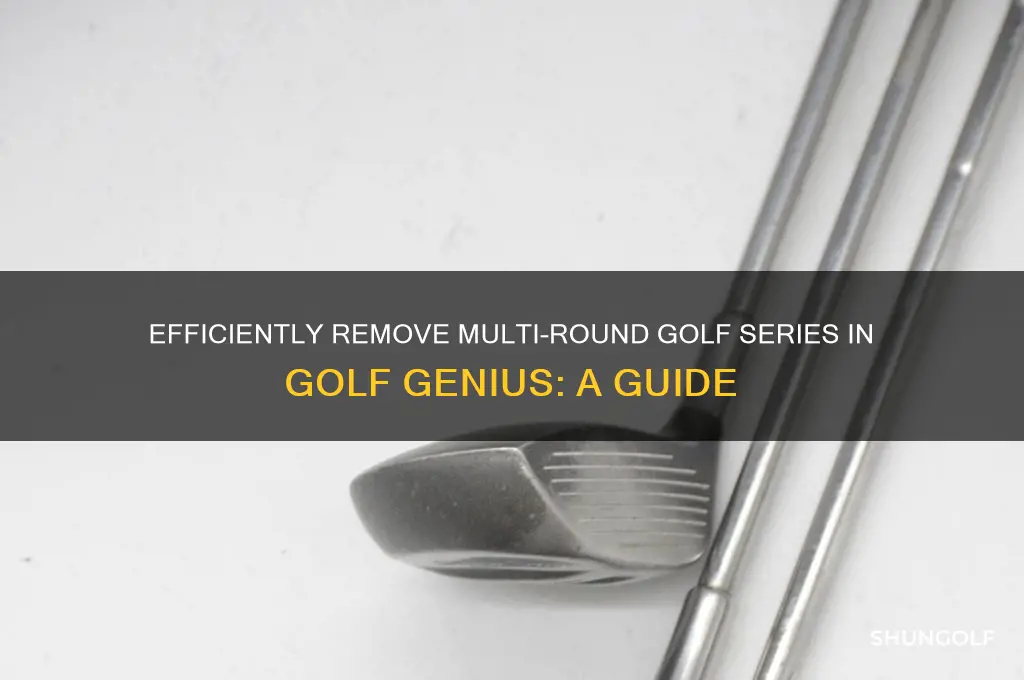 how to delete a multi round series in golf genius