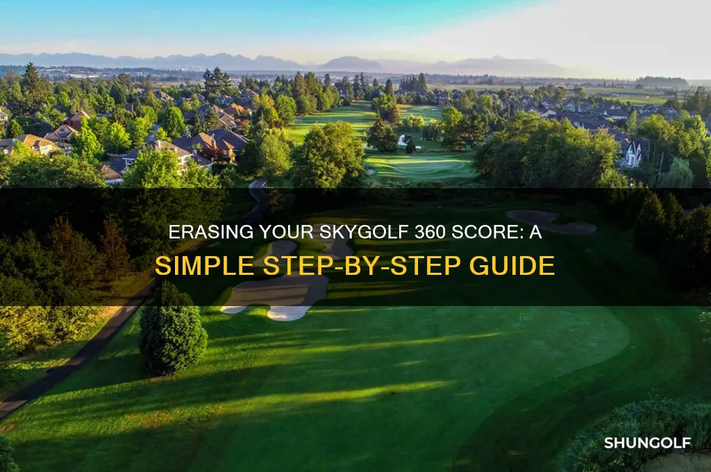 how to delete a score on sky golf 360
