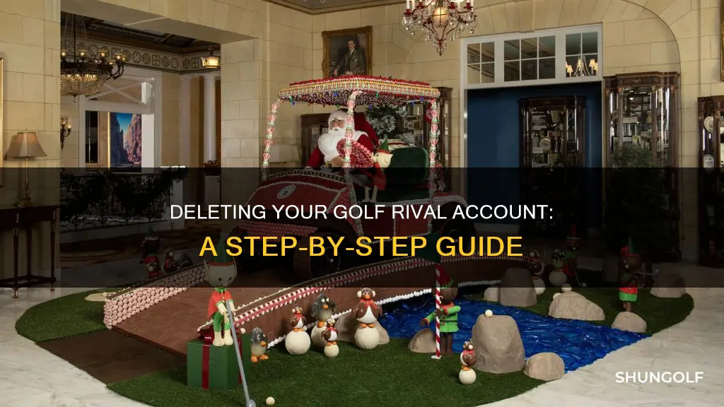 how to delete golf rival account