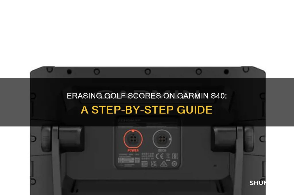 how to delete golf score garmin s40