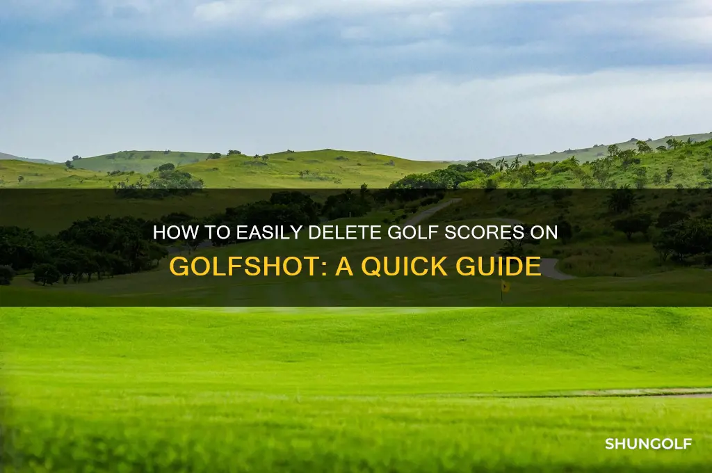 how to delete golf scores on golfshot