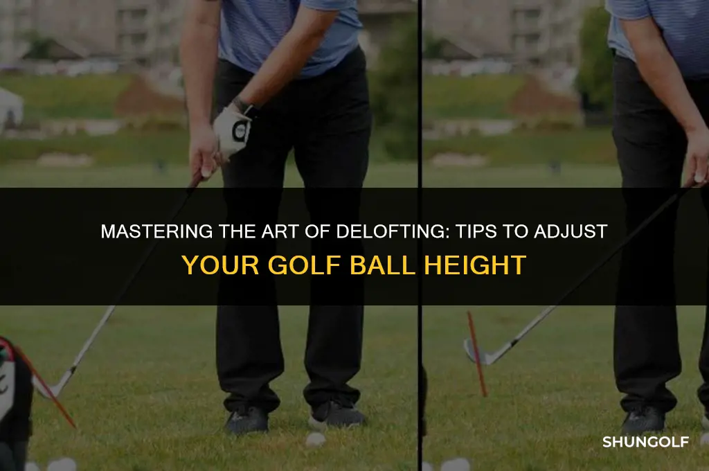how to deloft a golf ball height