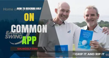 Swinging Success: Crafting Your Golf Story for the Common App