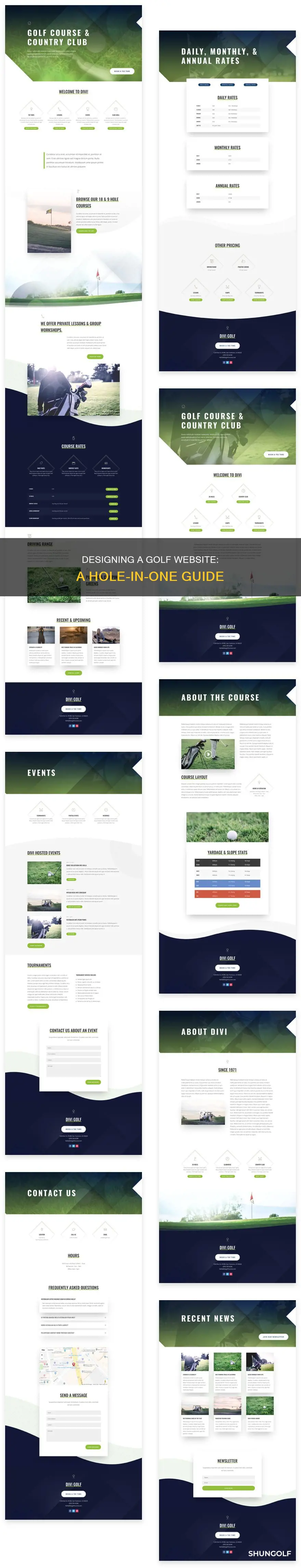 how to design a golf website