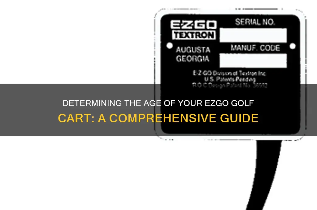 how to determine age of ezgo golf cart